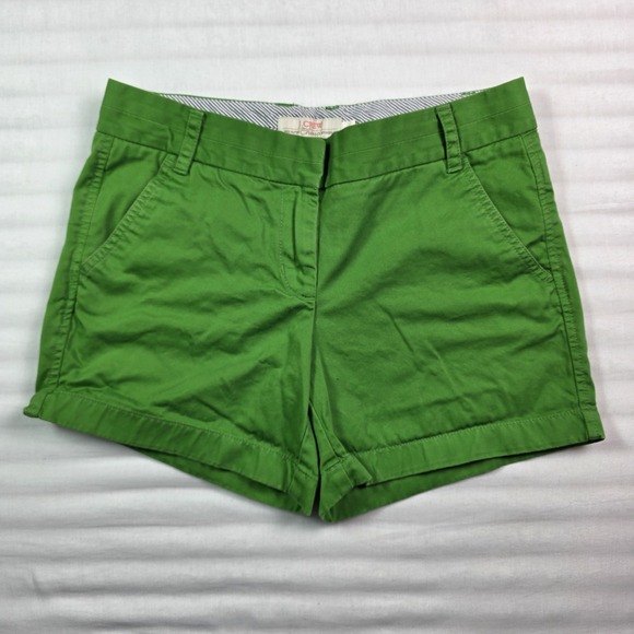 J.CREW Pants - J. Crew Women's 6 Green Broken-In Chino Flat Front 100% Cotton Casual Shorts